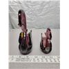 Image 3 : Pair of purple Altaglass swans Hand Made Medicine Hat, Alberta
