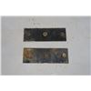 Image 2 : 2 Steel "Stamps" Signs - 7 1/2" x 2 3/4 "