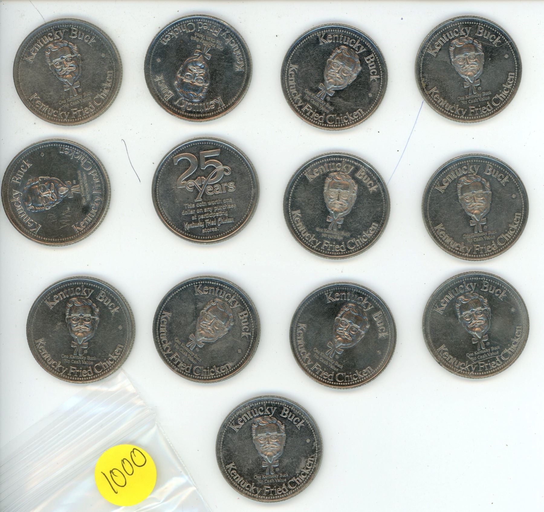 13 Kentucky Fried Chicken Tokens