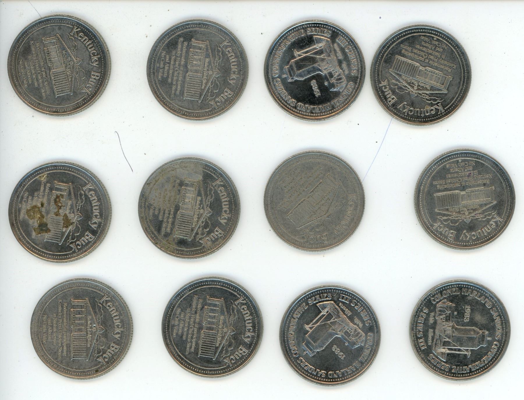 12 Kentucky Fried Chicken Tokens - Schmalz Auctions