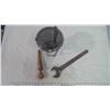 Image 2 : Size 46 Wrench, Grain Funnel, Wooden Peg