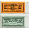 Image 1 : Lot of 2 Wildwood Alberta Klondike Days 100 Bucks Scrip: 1968 & 1971. Unc.