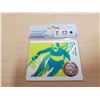 Image 1 : Vancouver 2010 Olympic Winter Games Coin Sport Card Alpine Skiing 25 Cents with Painted Leaf Dated 2