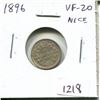 Image 1 : 1896 Canadian Victorian Silver 5 Cents. VF-20. Nice.