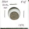 Image 1 : 1900 Oval 00 Canadian Victorian Silver 5 Cents. F-15.