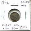 Image 1 : 1902 Canadian Silver 5 Cents. The first issue of King Edward VII. EF-40. Nice.