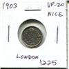 Image 1 : 1903 Canadian Silver 5 Cents. VF-20. Nice.