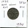 Image 1 : 1932 Near Rim Canadian Nickel 5 Cents. S is Near Rim. VF-30- Nice.