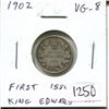 Image 1 : 1902 Canadian Silver 10 Cents. First issue of King Edward VII. VG-8.