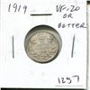 Image 1 : 1919 Canadian Silver 10 Cents. VF-20 or better. Nice.