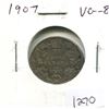 Image 1 : 1907 Canadian Silver 25 Cents. The last 25 Cents minted in Britain. VG-8.