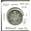 Image 1 : 1960 Canadian Silver 50 Cents. MS-63. Bright White. Nice.