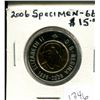 Image 1 : 1996 – 2006 Toonie. Specimen-66. From a Specimen Set. Nice.