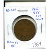 Image 1 : Pre-Confederation Token. PE-6A1. Prince Edward Island Fisheries & Agriculture 1855 One Cent with Pla