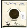 Great Britain. 1886 Farthing. Victoria Young Head. Very Fine Plus.
