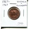 Image 1 : Canada. 1867 – 1967 Centennial Medal. Co-joined busts of Victoria & Elizabeth. Bronze. BU.
