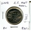 Image 1 : 2008 Royal Canadian Mint Medal. BU. Nice.