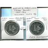 Image 1 : Lot of 2 1964 Oxbox, Saskatchewan Trade Dollars. Includes regular and one counterstamped COTY (Coins