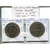 Image 1 : Lot of 2 1973 Regina Trade Dollar varieties. Includes Long E in HOME and Hoof Over 1st Bar in N. Bot