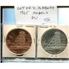 Image 1 : Lot of 2 1965 Sudbury Ontario Model Mine medals. BU. Nice.