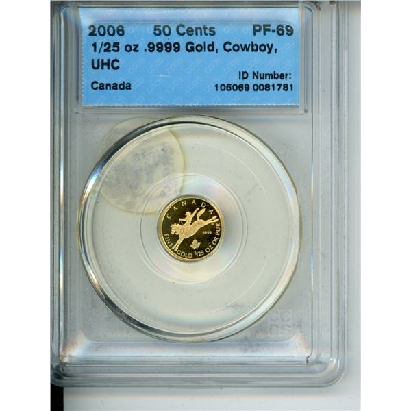 2006 50 cents 1/25 oz .9999 gold cccs pf-69