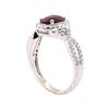Image 4 : 1.17 ctw Ruby and Diamond Ring - 14KT White Gold