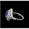 Image 3 : 14KT White Gold 3.40 ctw Tanzanite and Diamond Ring