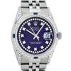Image 1 : Rolex Mens Stainless Steel Blue String Diamond Lugs & Sapphire Datejust Wristwat