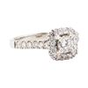 Image 1 : 0.87 ctw Diamond Ring - 14KT White Gold