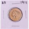 Image 1 : 1911 $5 Indian Head Half Eagle Gold Coin