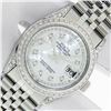 Rolex Men's Stainless Steel Mother of Pearl Diamond Datejust Wristwatch