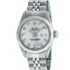 Image 2 : Rolex Ladies Stainless Steel Silver Diamond Datejust Wristwatch