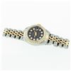 Image 7 : Rolex Ladies Two Tone Black Diamond Datejust Wristwatch