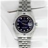 Image 3 : Rolex Men's Stainless Steel Blue String Diamond & Sapphire Datejust Wristwatch