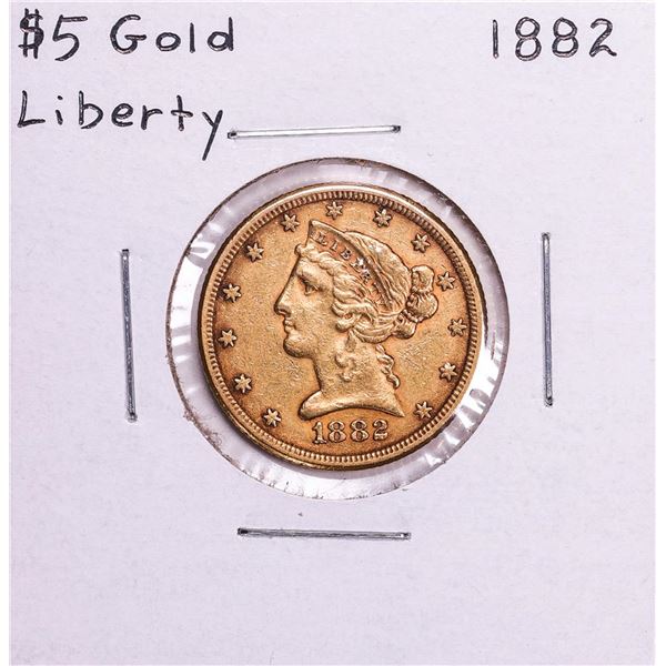 1882 $5 Liberty Head Half Eagle Gold Coin