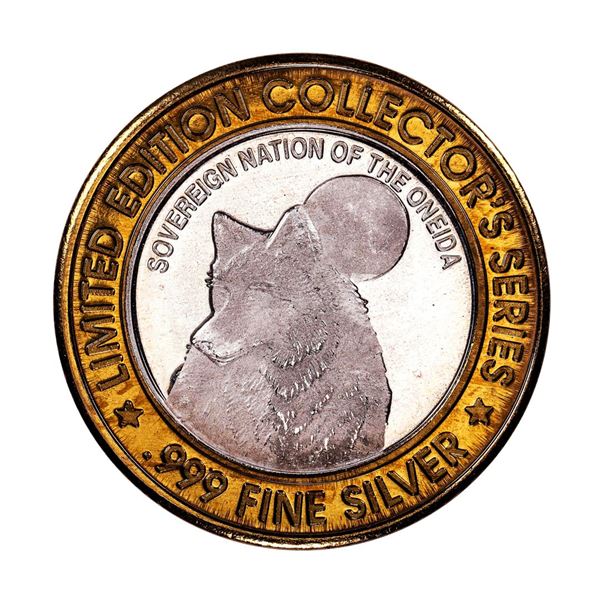 .999 Silver Oneida Bingo Green Bay, Wisconsin $10 Limited Edition Gaming Token
