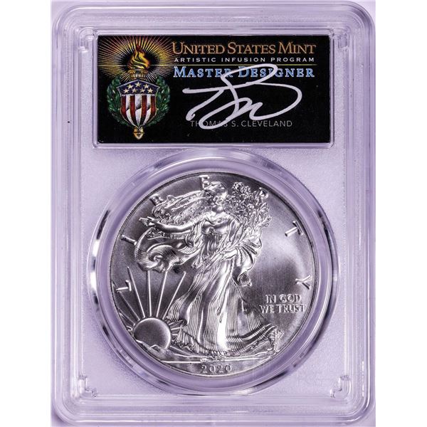 2020(P) $1 American Silver Eagle Coin PCGS MS70 Philadelphia Emergency Issue Signature