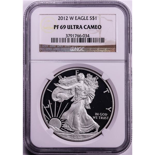 2012-W $1 Proof American Silver Eagle Coin NGC PF69 Ultra Cameo