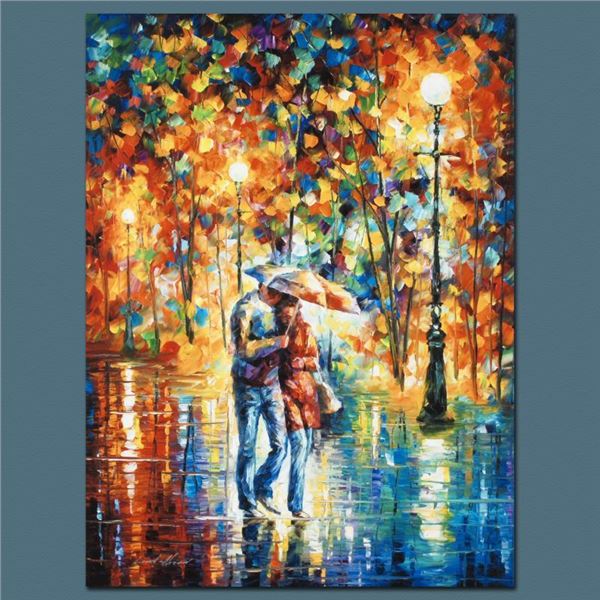 Afremov (1955-2019) "Rainy Evening" Limited Edition Giclee On Canvas