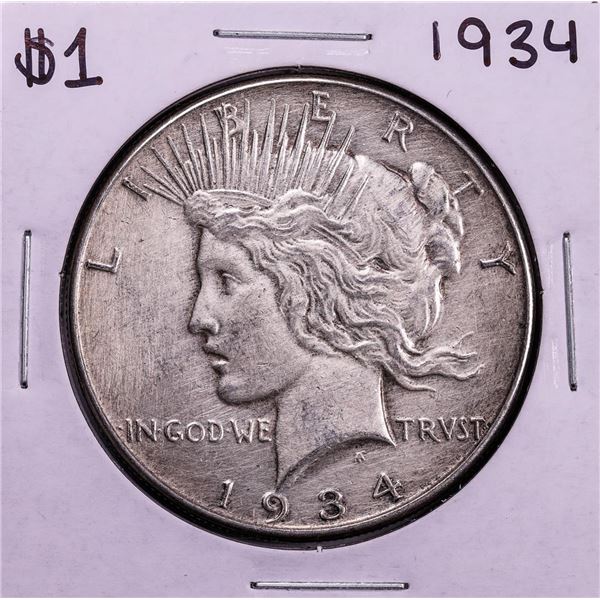 1934 $1 Peace Silver Dollar Coin