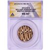 Image 1 : 2013-D William Howard Presidential Dollar Waffle Cancelled Coin ANACS MS60