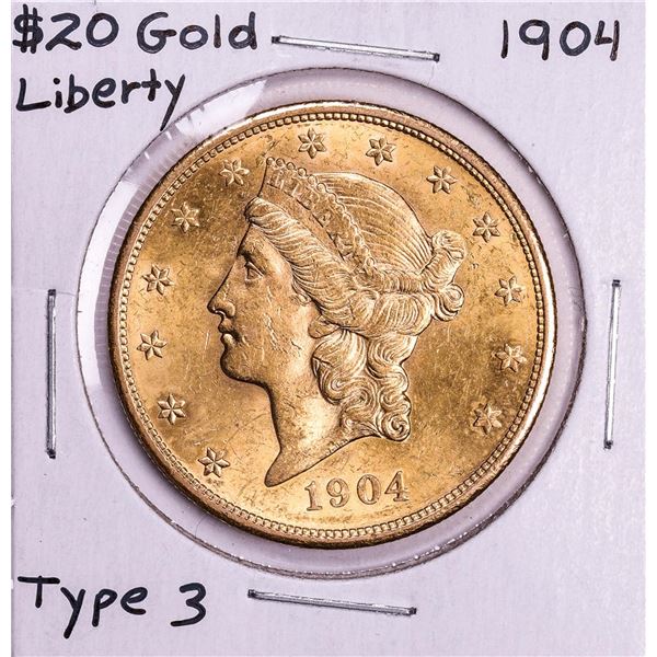 1904 $20 Liberty Head Double Eagle Gold Coin