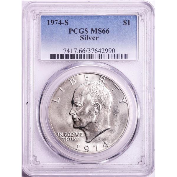 1974-S $1 Eisenhower Silver Dollar Coin PCGS MS66