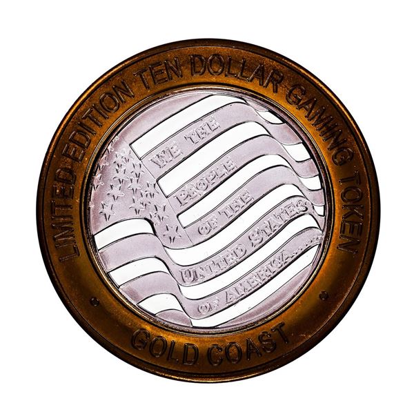 .999 Fine Silver Gold Coast Las Vegas, Nevada $10 Casino Limited Edition Gaming Token