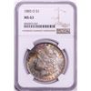 Image 1 : 1885-O $1 Morgan Silver Dollar Coin NGC MS63 Amazing Toning