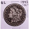 Image 1 : 1892-CC $1 Morgan Silver Dollar Coin