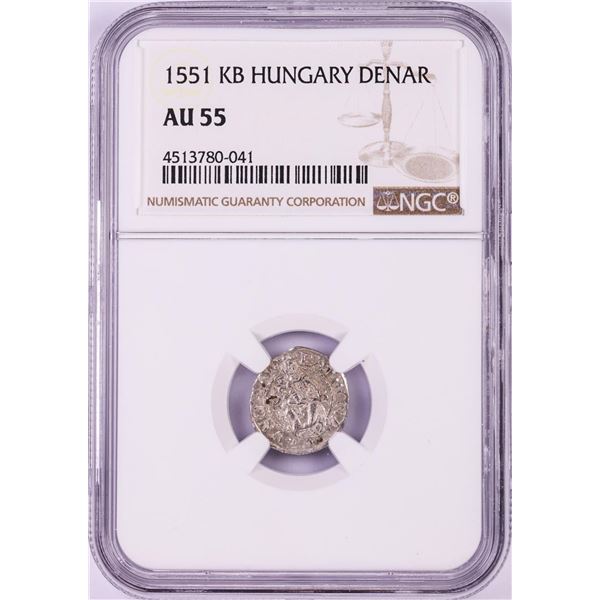 1551 KB Hungary Denar 'Madonna and Child' Coin NGC AU55