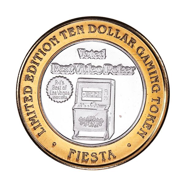 .999 Silver Fiesta Casino and Hotel Las Vegas $10 Casino Limited Edition Gaming Token