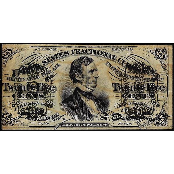March 3, 1863 Third Issue Twenty-Five Cents Fractional Currency Note