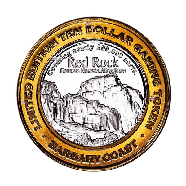 .999 Fine Silver Barbary Coast Las Vegas, Nevada $10 Limited Edition Gaming Token
